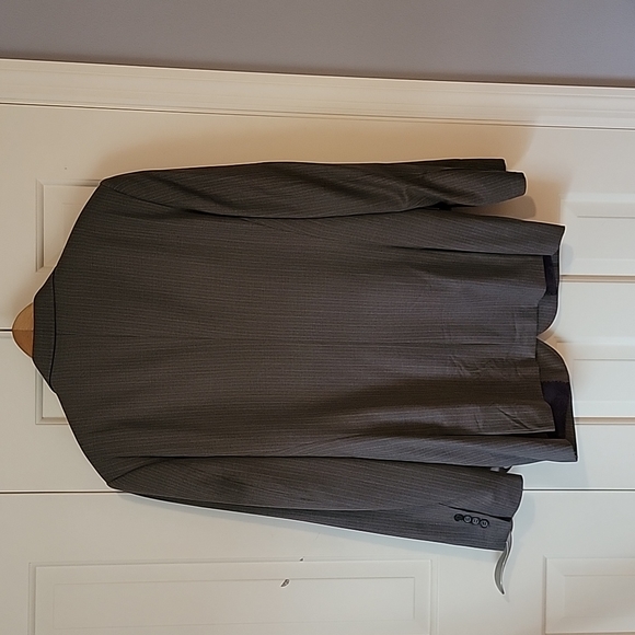 Ted Baker Endurance Striped Suit Jacket Blazer 38R Gray Purple wool crisp - Picture 4 of 8